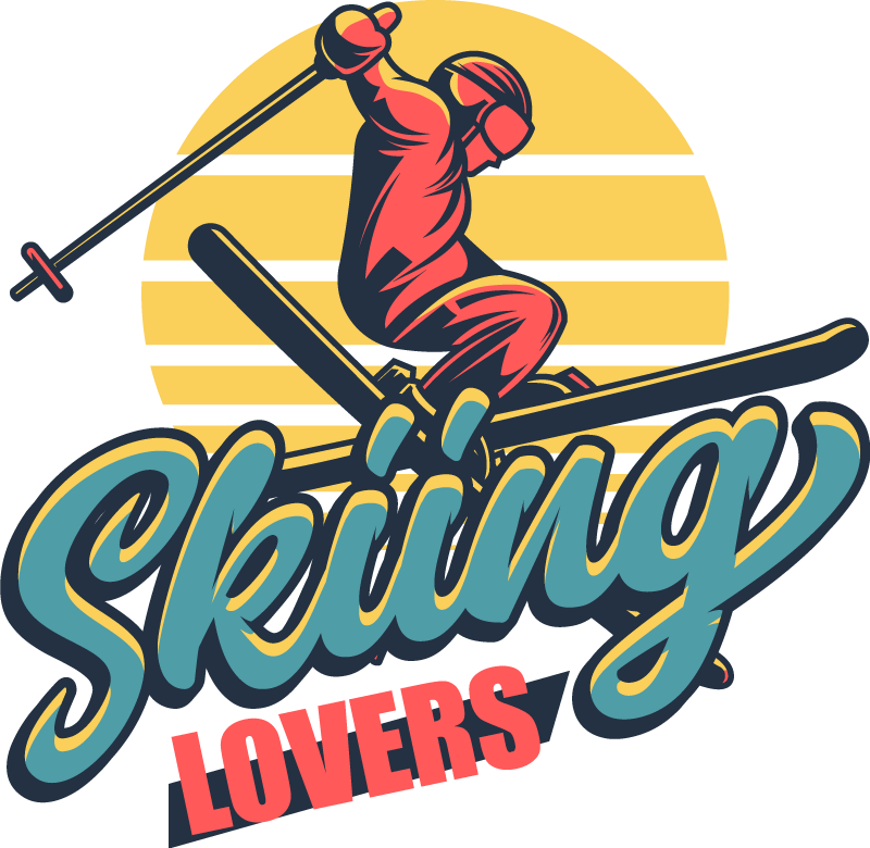 Tapete vinílico quarto amantes de esqui - TenStickers