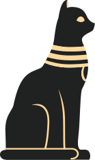 Tapete vinílico quarto gato egípcio - TenStickers