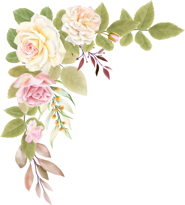 Tapete vinílico quarto rosas pink e brancas - TenStickers