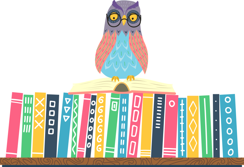 Tapete vinílico quarto coruja de desenho animado com óculos - TenStickers