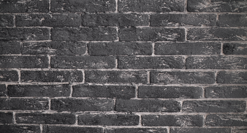 Tapete vinílico quarto parede cinza de tijolos - TenStickers