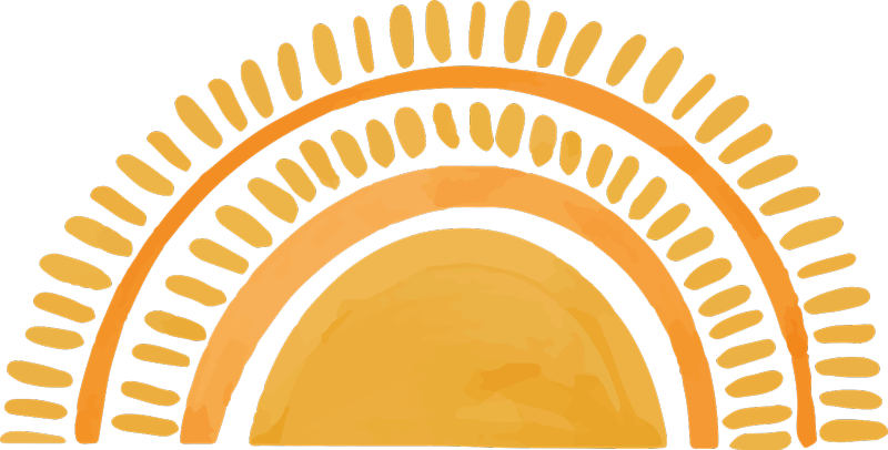 Tapete vinílico quarto sol amarelo desenhado - TenStickers