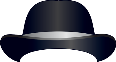 Tapete vinílico quarto adesivo chapéu-coco - TenStickers