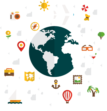 Tapete vinílico quarto mundo das viagens - TenStickers