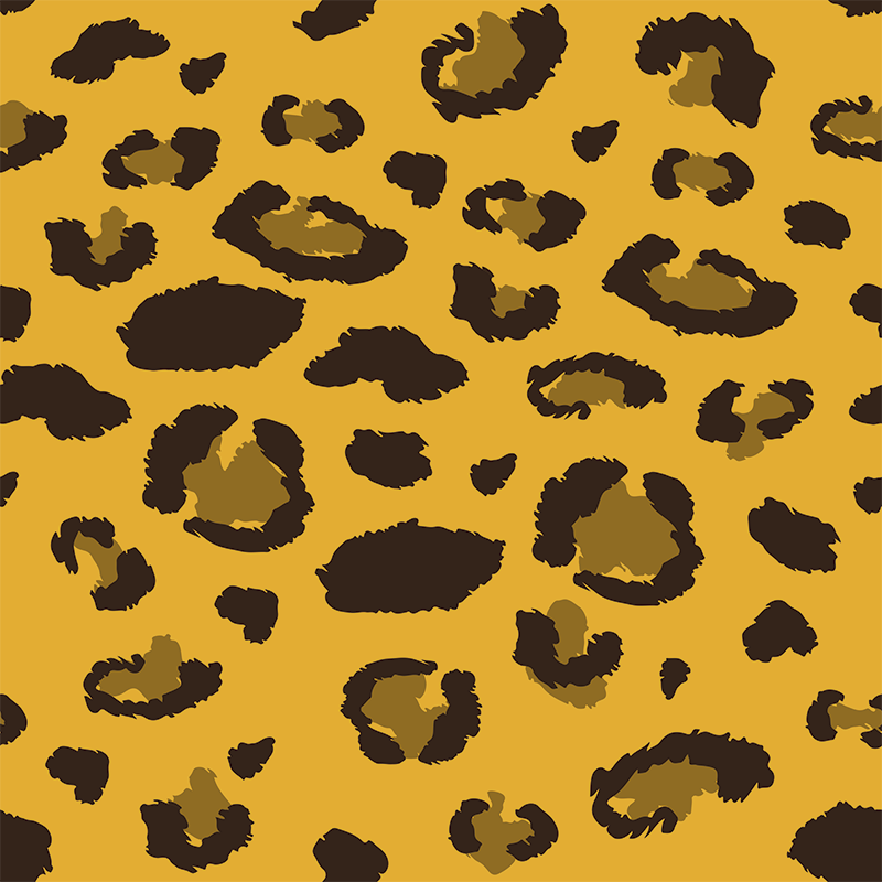 Tapete vinílico quarto estampado animal print leopardo - TenStickers