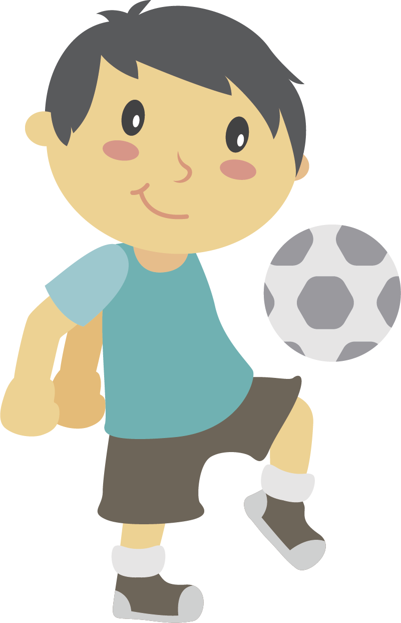 Tapete vinílico infantis jogando futebol - TenStickers