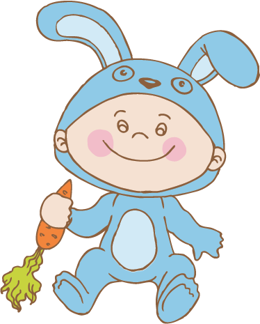 Tapete vinílico infantis fantasia de coelho - TenStickers