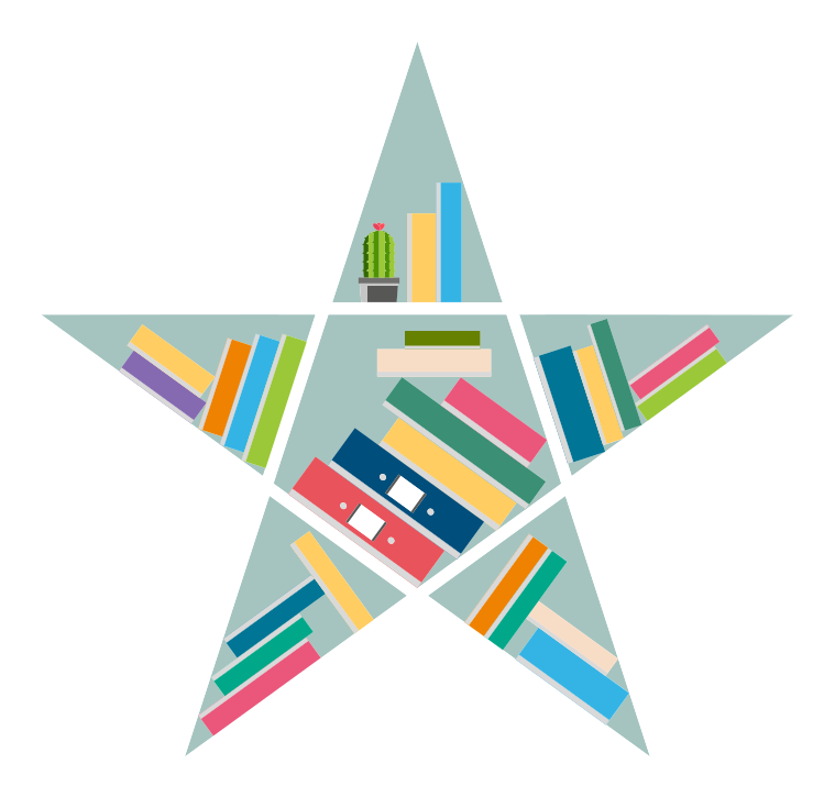 Tapete vinílico infantis leitor de estrelas - TenStickers