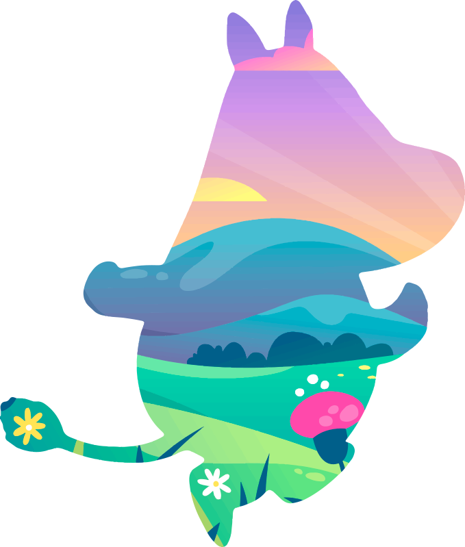 Tapete vinílico infantis mundo moomin - TenStickers