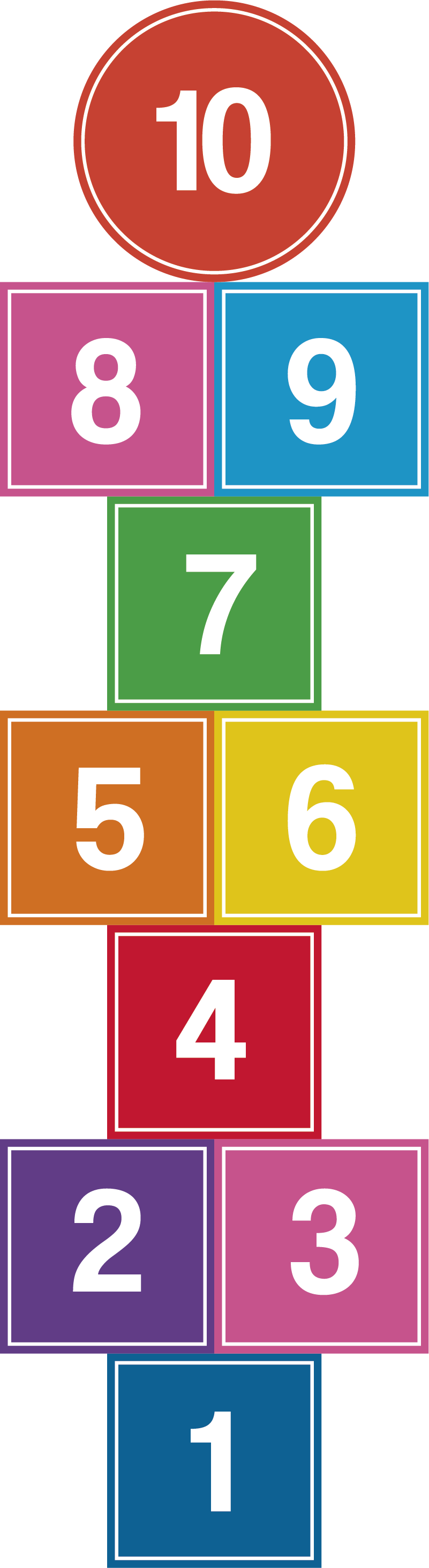 Tapete vinílico de jogos com pula-pula colorido - TenStickers