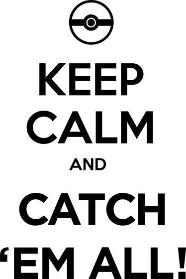 Tapete vinílico de jogos pokémon mantenha a calma - TenStickers