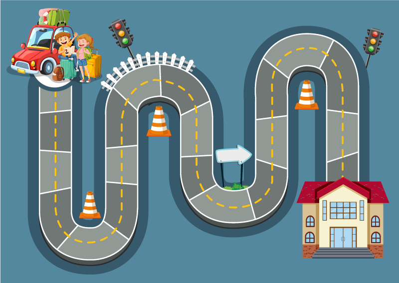 Tapete vinílico de jogos caminho de tabuleiro - TenStickers