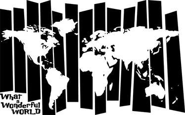 Tapete vinílico de mapa mundial estilo retrô - TenStickers