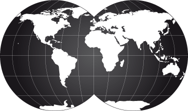 Tapete vinílico de mapa mundial e globo terrestre duplo - TenStickers