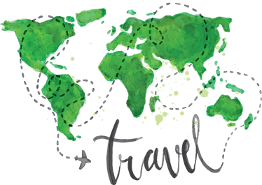 Tapete vinílico de mapa mundial decorativo de viagem - TenStickers