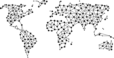 Tapete vinílico de mapa mundial em rede - TenStickers