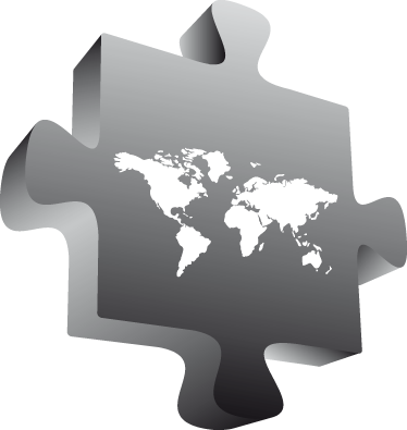 Tapete vinílico de mapa mundial quebra-cabeça - TenStickers