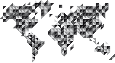 Tapete vinílico de mapa mundial em tons de cinza - TenStickers