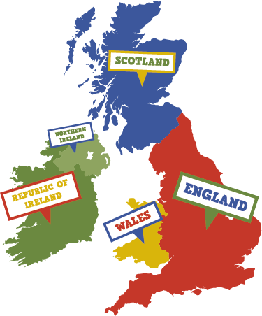 Tapete vinílico de mapa mundial mapa educativo uk - TenStickers