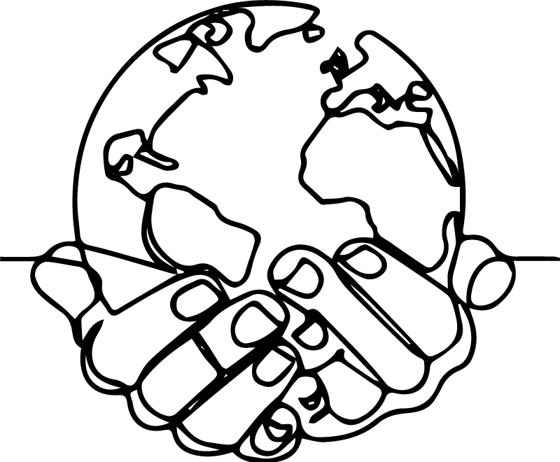 Tapete vinílico de mapa mundial terra minimalista - TenStickers