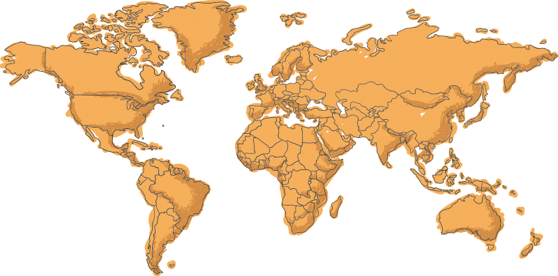 Tapete vinílico de mapa mundial para jovens - TenStickers