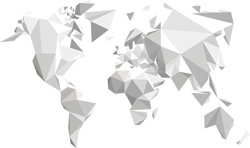 Tapete vinílico de mapa mundial origami - TenStickers