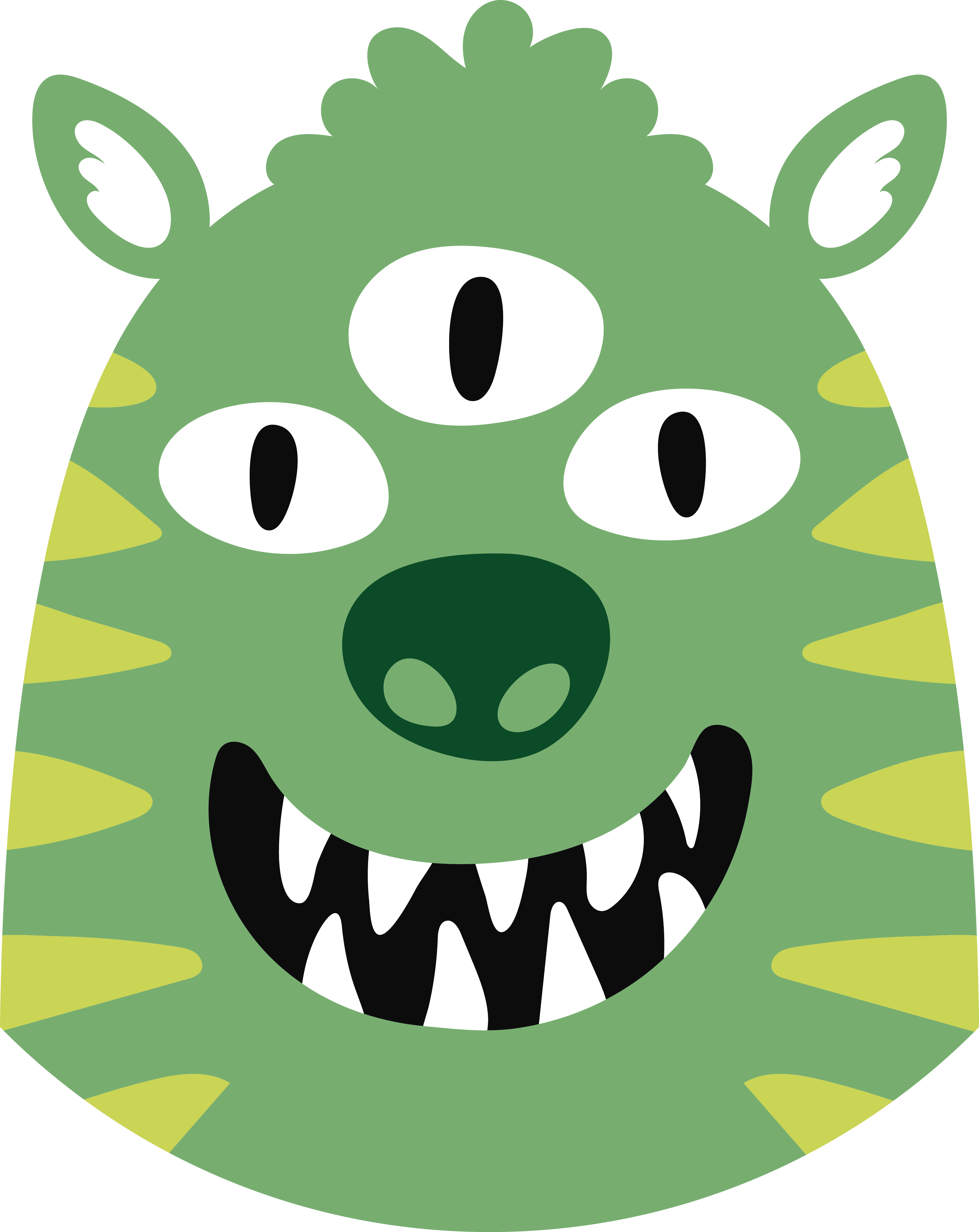 Tapete vinílico infantis monstro feliz - TenStickers