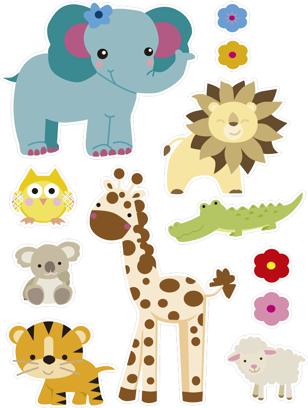 Tapete vinílico infantis adesivo selva - TenStickers