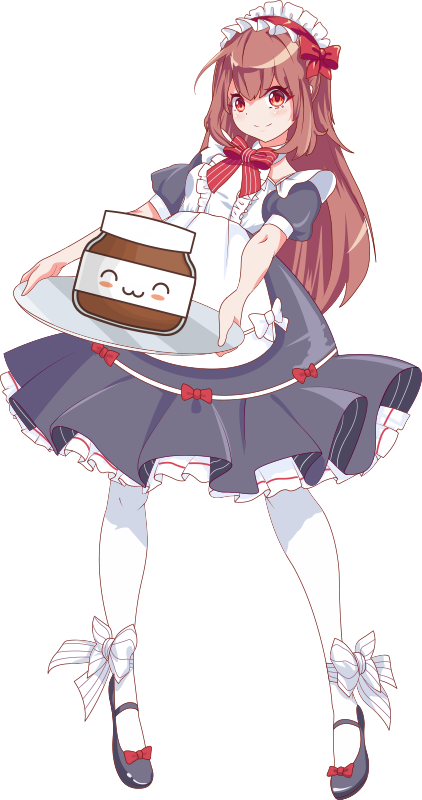 Tapete vinílico infantis garota anime com nutella - TenStickers