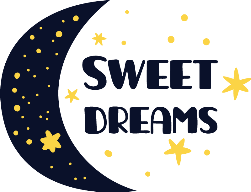 Tapete vinílico infantis sonhos doces com lua e estrelas - TenStickers