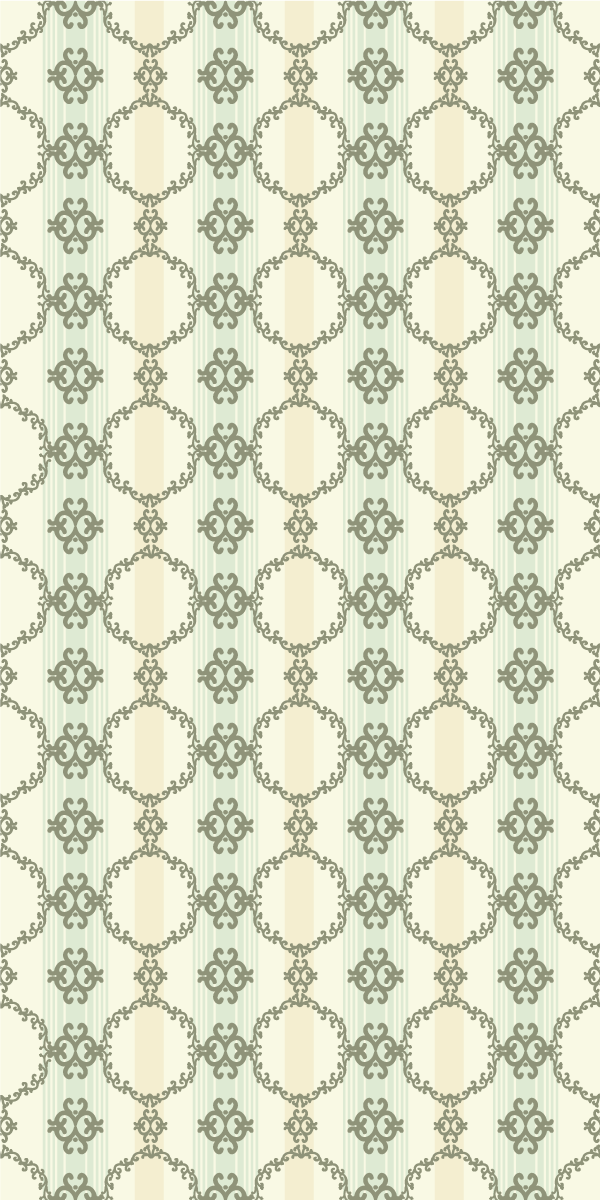 Tapete vinílico casa de banho padrão floral vintage francês - TenStickers