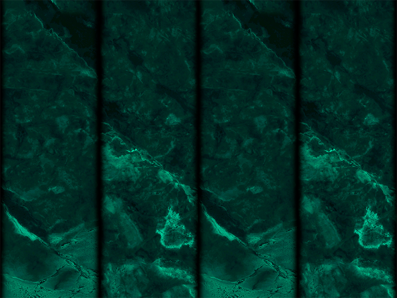 Tapete vinílico casa de banho efeito mármore preto e verde - TenStickers