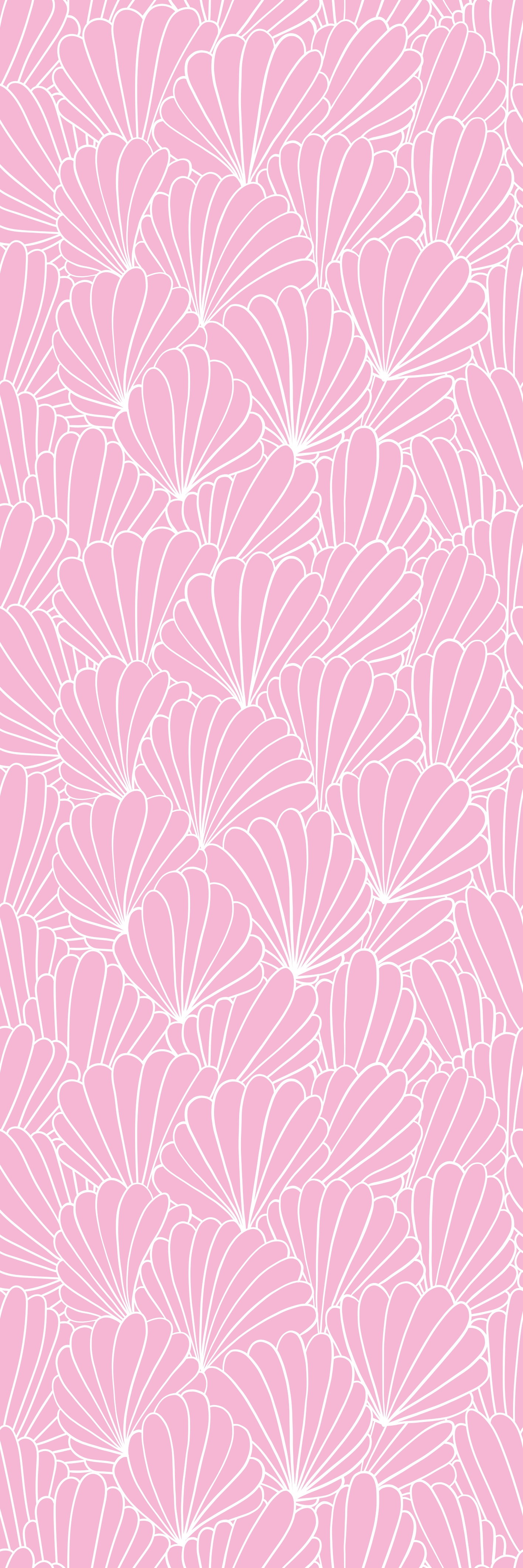Tapete vinílico casa de banho conchas rosas kawaii - TenStickers