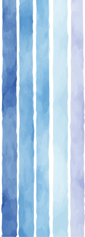 Tapete vinílico casa de banho padrão linhas aquarela azul - TenStickers