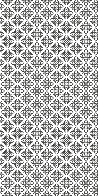 Tapete vinílico casa de banho padrão de azulejo preto - TenStickers