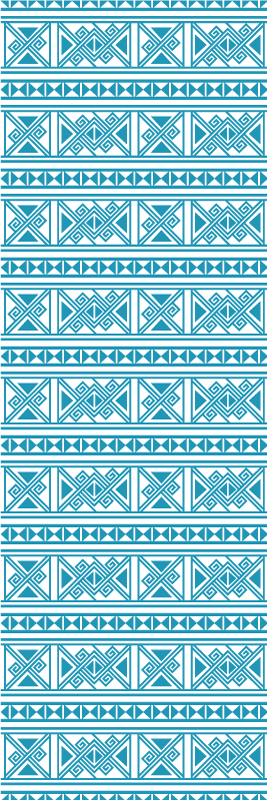 Tapete vinílico casa de banho padrão azul - TenStickers