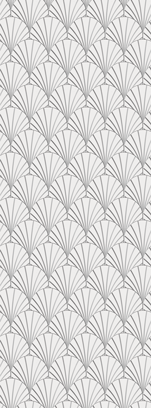 Tapete vinílico casa de banho padrão conchas brancas - TenStickers