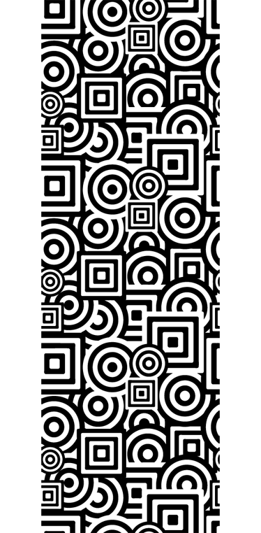 Tapete vinílico casa de banho formas concêntricas - TenStickers