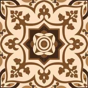 Tapete vinílico casa de banho padrão azulejos marrons - TenStickers