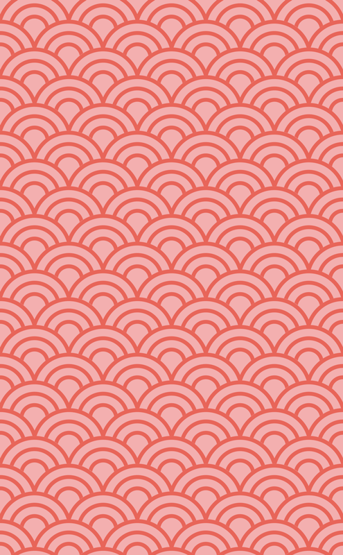 Tapete vinílico casa de banho coral vivo pantone - TenStickers
