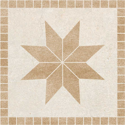 Tapete vinílico casa de banho azulejo estrela marrom - TenStickers