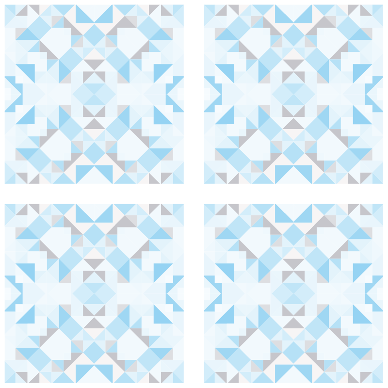 Tapete vinílico casa de banho adesivo azulejos cinza azul - TenStickers
