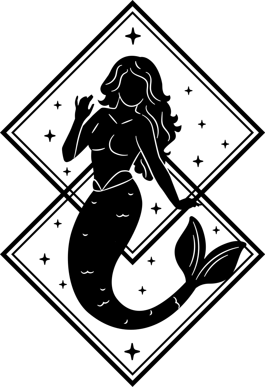 Tapete vinílico casa de banho adesivo de sereia - TenStickers