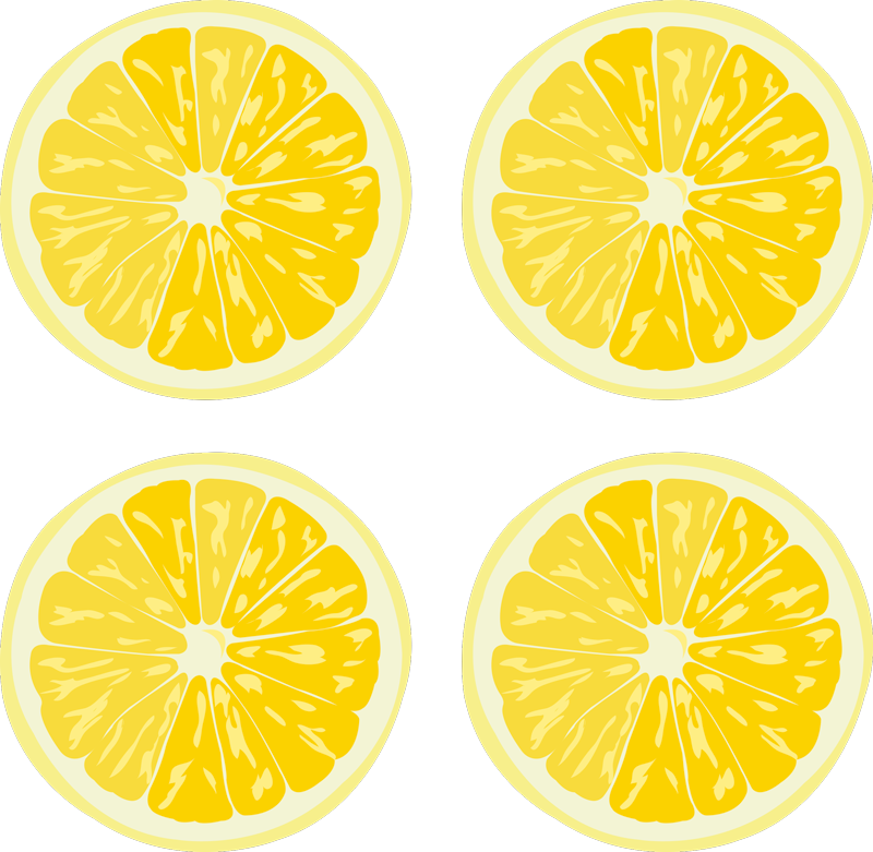 Tapete vinílico cozinha adesivos de limões fatiados - TenStickers
