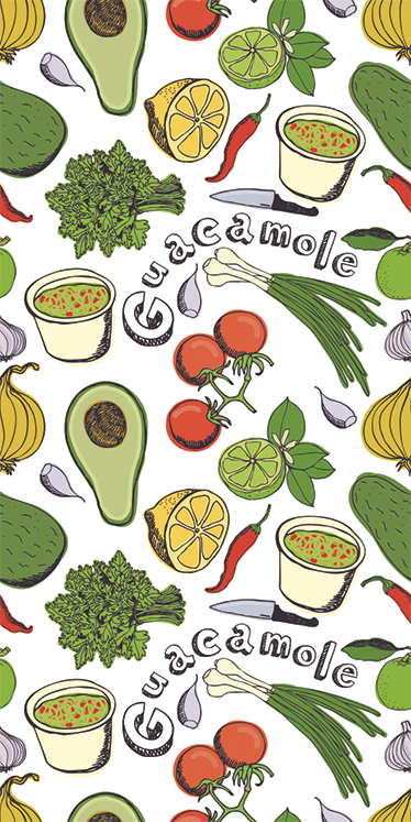Tapete vinílico cozinha frutas mexicanas decorativas - TenStickers