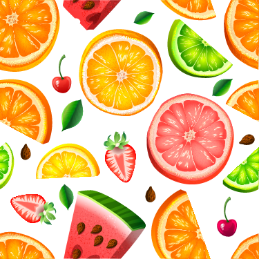 Tapete vinílico cozinha com estampa de frutas - TenStickers