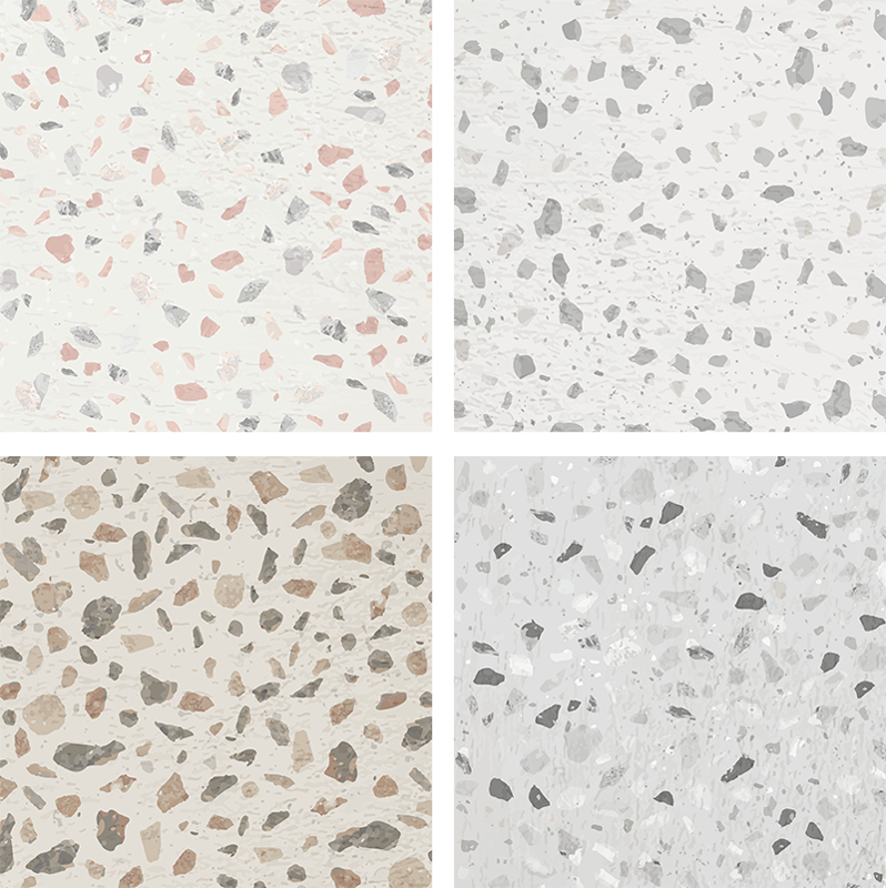 Tapete vinílico cozinha textura terrazzo - TenStickers