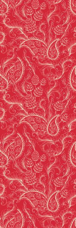 Tapete vinílico cozinha ilustração paisley fridge - TenStickers