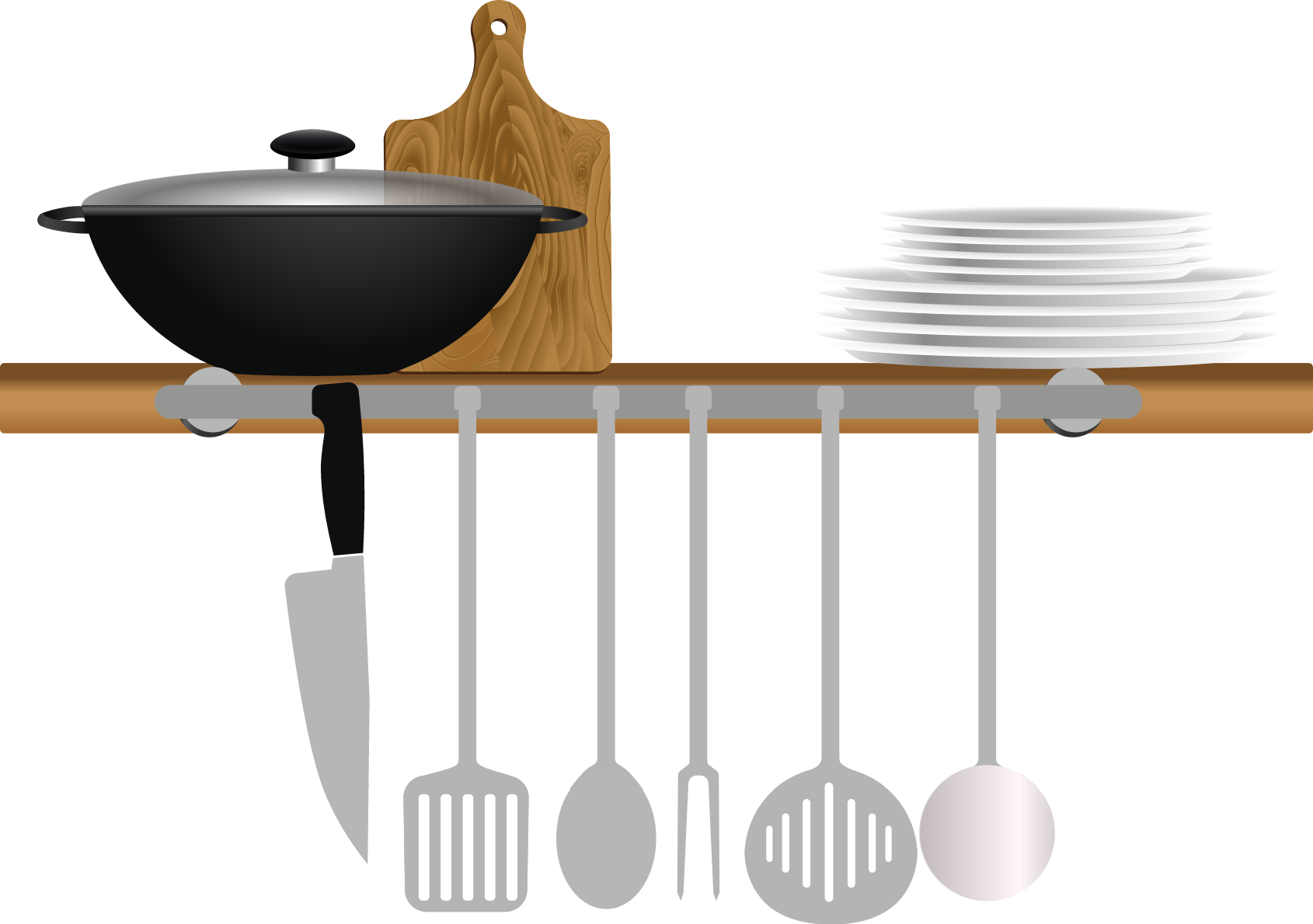 Tapete vinílico cozinha secador de pratos e tigelas - TenStickers
