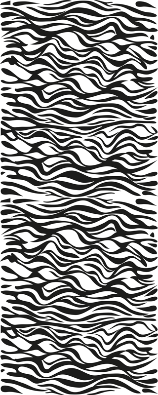 Tapete vinílico cozinha fundo de zebra para geladeira - TenStickers